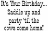 Saddle Up Birthday Greeting